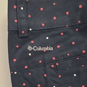 Columbia Black Shorts with Red and White Dots